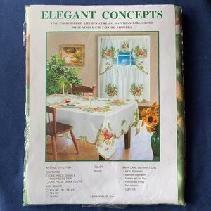 NIP Fine Embroidered Kitchen Curtain (No. SDYL37084)